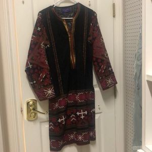 Red and black kameez